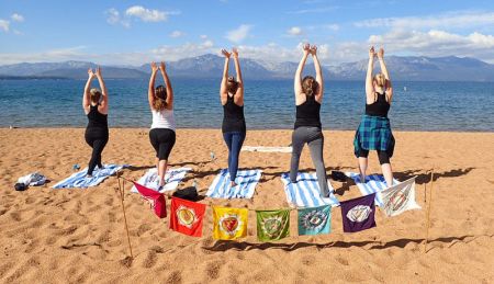 Lake Tahoe Yoga, Yoga on the Beach