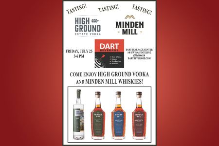 Dart Beverage Center, Minden Mill & High Ground Estate Vodka Tasting