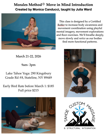 Lake Tahoe Yoga, Morales Method Move In Mind Introduction