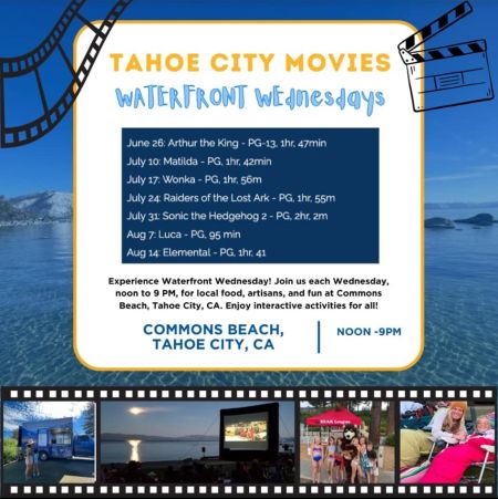 Tahoe City Public Utility District, Movies on the Beach