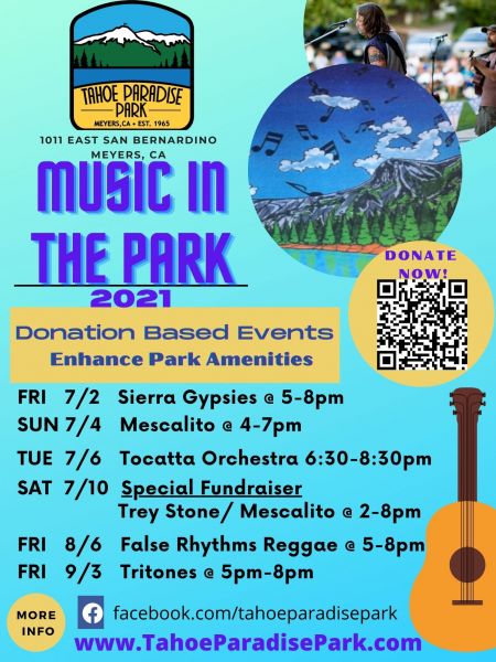 Lake Tahoe Events, Tahoe Paradise Park: Music In The Park