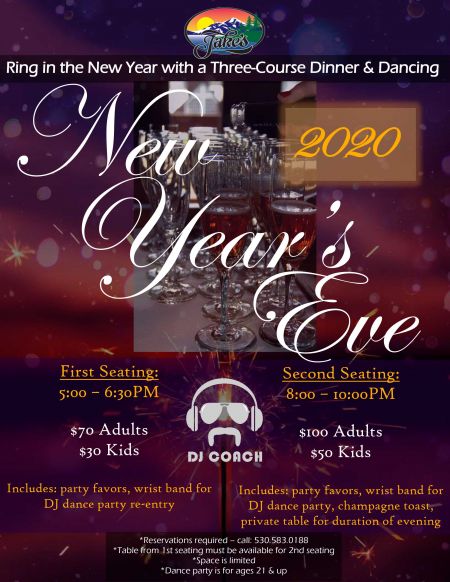 Jake's on the Lake, New Year's Eve Three-Course Dinner & Dancing at Jake's on the Lake