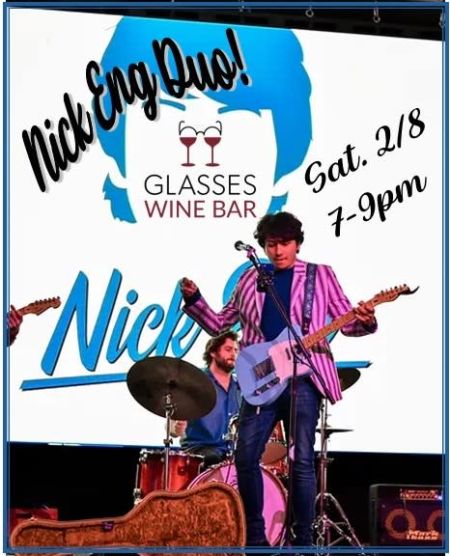 Glasses Wine Bar, Live Music with Nick Eng