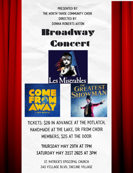 North Tahoe Community Choir, North Tahoe Community Choir Broadway Concert
