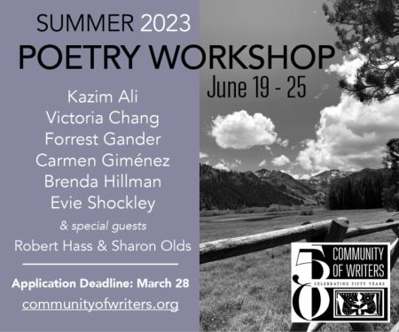 Community of Writers, 2023 Summer Poetry Workshop