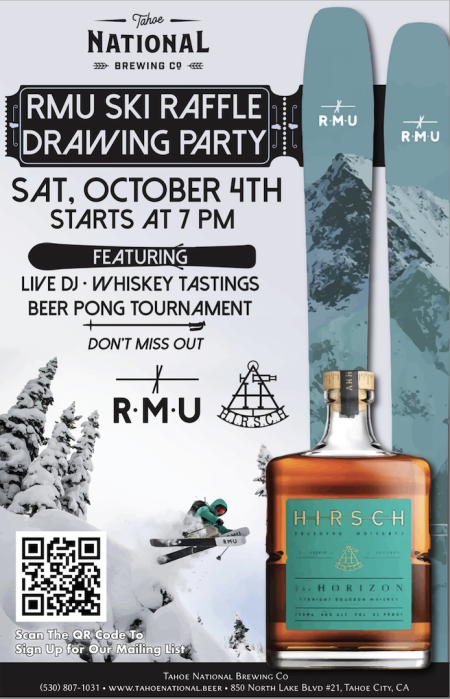 Tahoe National Brewing Co., RMU Ski Raffle Drawing Party