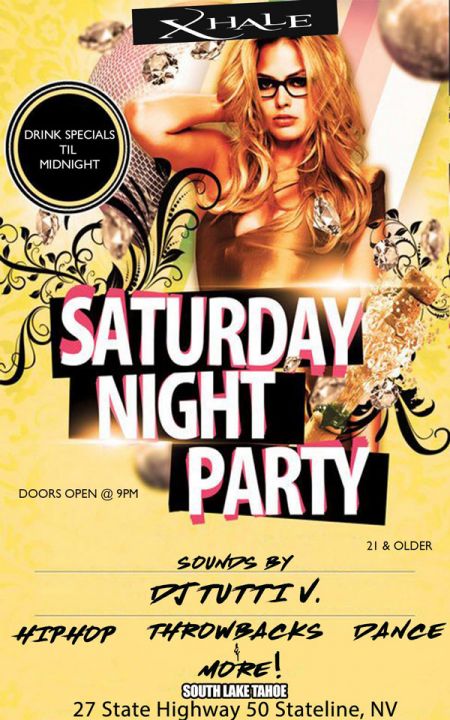 Saturday Night Party Xhale Bar Lounge Lake Tahoe Events