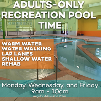 Truckee Donner Recreation & Park District, Adult Only Recreation Pool & Swim Time