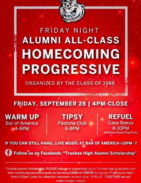 Truckee Events, Truckee High Alumni All-Class Homecoming Progressive