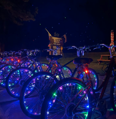 Anderson's Bicycle Rental, Bikes, Lights & Summer Nights