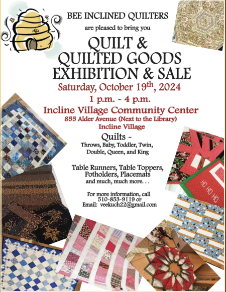 Bee Inclined Quilters, Handmade Quilts Exhibit & Sale