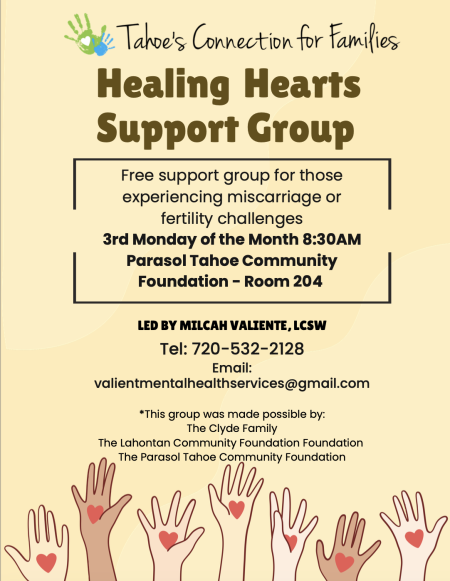 Tahoe's Connection For Families, Healing Hearts Support Group