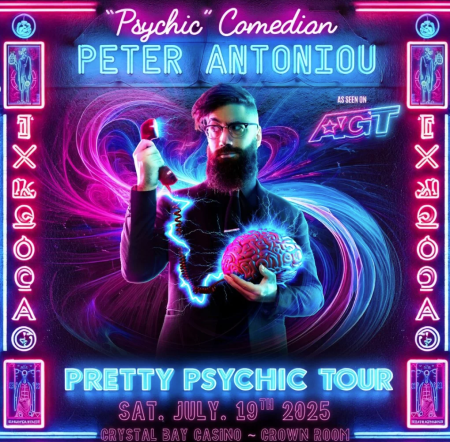 Crystal Bay Casino, Psychic Comedian Peter Antoniou