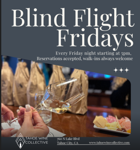 Tahoe Wine Collective, Blind Flight Fridays at Tahoe Wine Collective