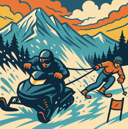 North Lake Tahoe SNOWFEST, Snomo Skijoring Competition