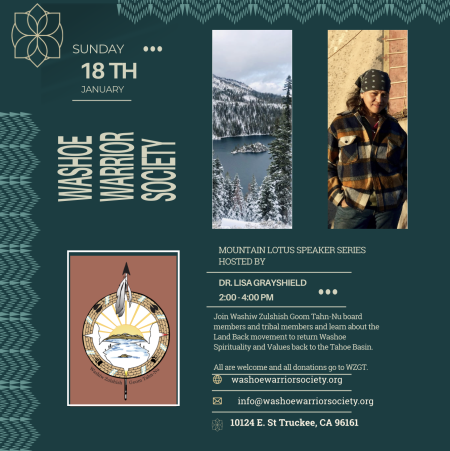 Mountain Lotus Yoga, Mountain Lotus Speaker Series: Washoe Land Back & Stewardship Hosted by Dr. Lisa Grayshield