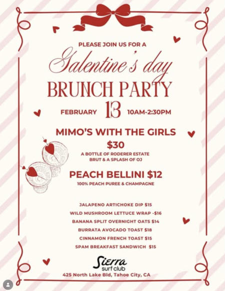 Sierra Surf Club, Galentine's Brunch