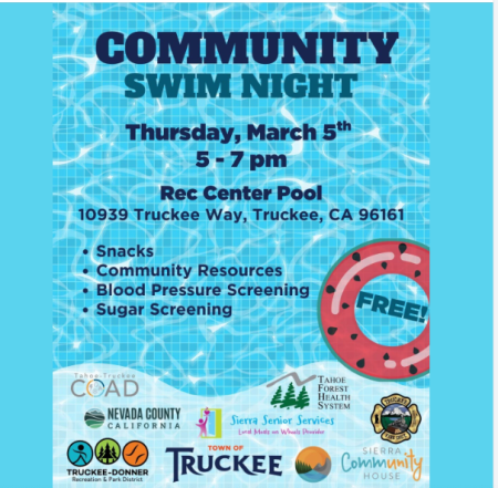 Truckee Donner Recreation & Park District, Community Swim Night