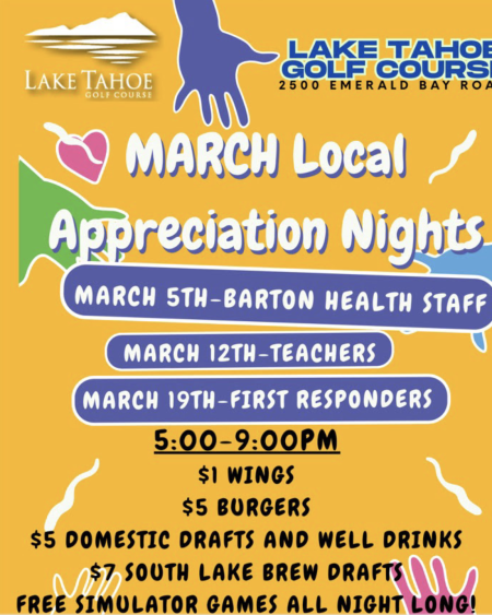 Lake Tahoe Golf Course & Clubhouse, First Responders Appreciation Night