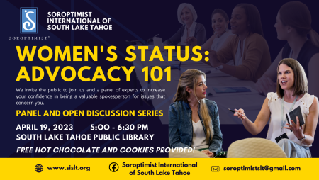 Soroptimist International of South Lake Tahoe, Advocacy 101