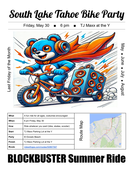 South Lake Tahoe Events, South Lake Tahoe Bike Party