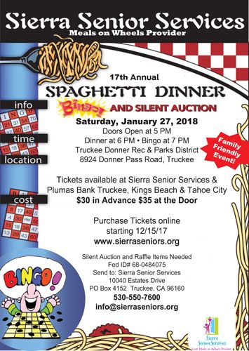 Truckee Chamber of Commerce, 15th Annual Spaghetti Dinner