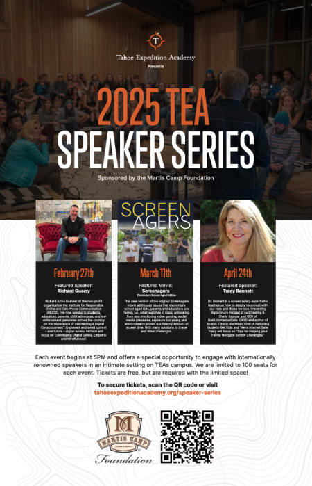 Tahoe Expedition Academy, Speaker Series: Navigating Youth Health in a Digital World