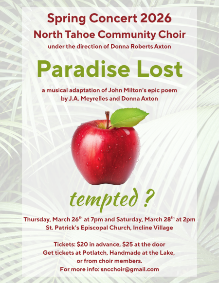 North Tahoe Community Choir, North Tahoe Community Choir - Spring Concert - Paradise Lost