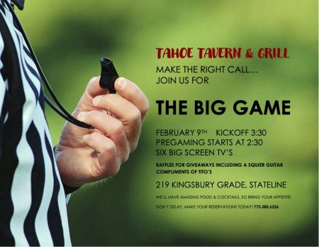 Tahoe Tavern & Grill, Super Bowl Sunday Party