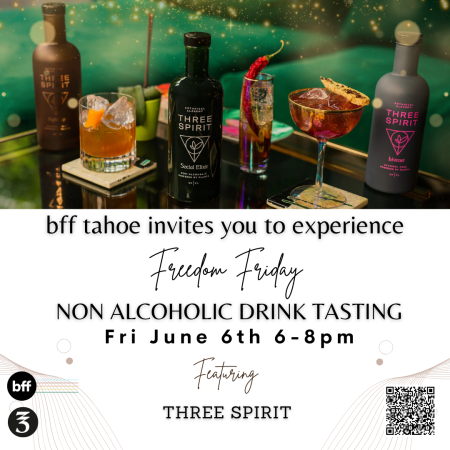 BFF Tahoe, Non Alcoholic Drink Tasting with Three Spirit