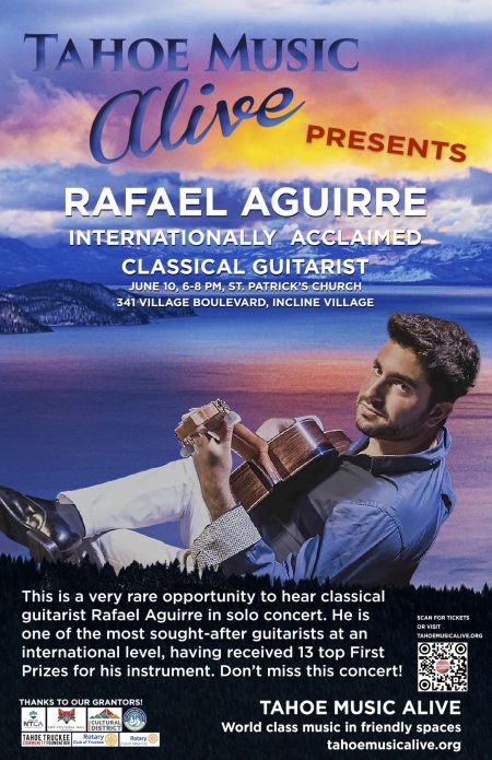 Tahoe Music Alive, Rafael Aguirre from Spain: Classical Solo Guitar