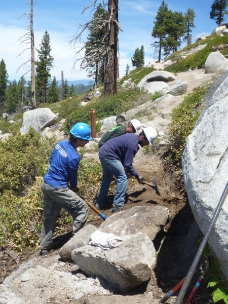 Tahoe Rim Trail Association, Rockwork Trailday at Kingsbury South