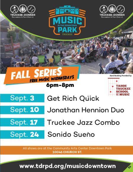 Truckee Donner Recreation & Park District, Music in the Downtown Park