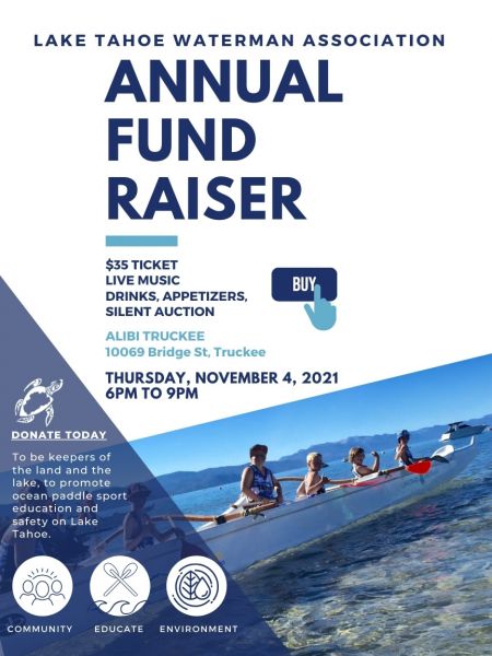 Lake Tahoe Waterman Association, Annual Fundraiser 2021
