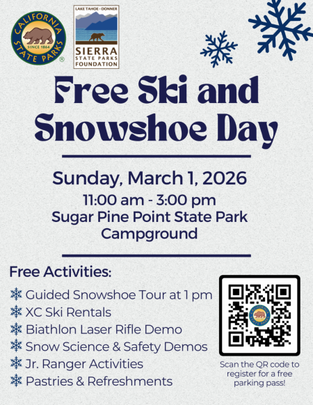North Lake Tahoe SNOWFEST, Olympic Trails Free Ski Day at Sugar Pine Point State Park
