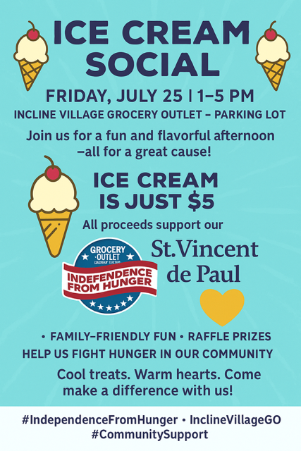 Grocery Outlet Bargain Market, Ice Cream Social (Incline Village)