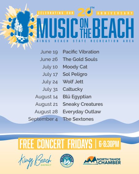 North Tahoe Chamber, Music on the Beach: Free Concert Fridays