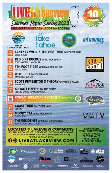 South Lake Tahoe Events, Live at Lakeview Summer Music Series