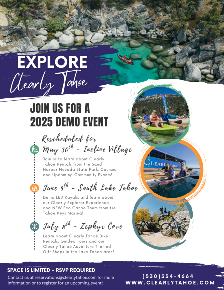 South Lake Tahoe Events, Clearly Tahoe Demo Event
