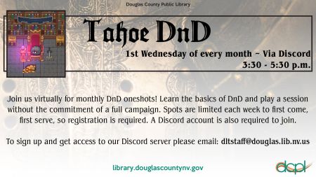 Zephyr Cove Library, Tahoe DnD