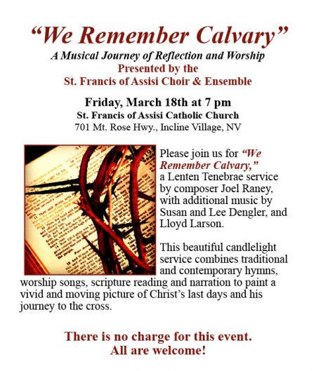 St. Francis of Assisi Catholic Church, We Remember Calvary