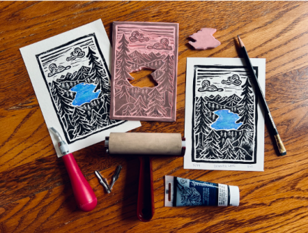 Evi Studio Art, Intro to Printmaking with North Tahoe Arts