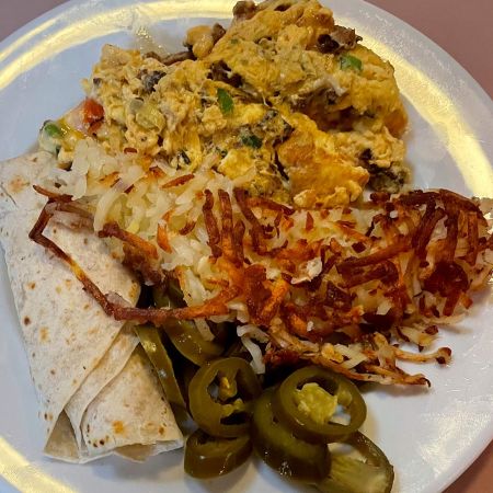 Rosie's Cafe Tahoe City, Chorizo Scramble