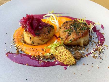 Seared Sea Scallops Lone Eagle Grille Lake Tahoe Restaurants Lone Eagle Grille Seared Sea Scallops
