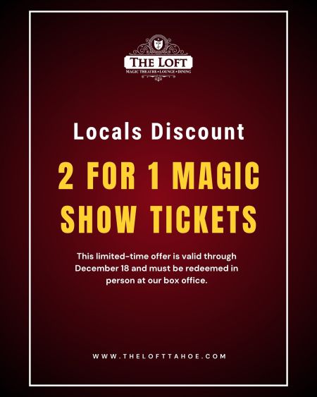 The Loft Theatre, 2 for 1 Magic Show Tickets for Locals