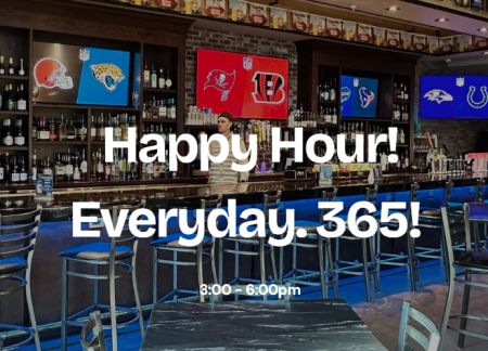 The Woods Restaurant & Bar, Happy Hour