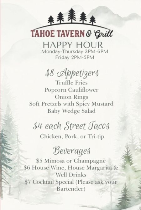 Tahoe Tavern & Grill, Happy Hour
