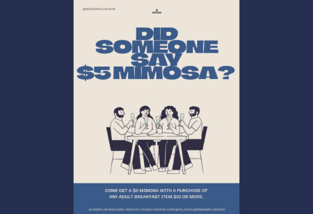 Sierra Surf Club, $5 Mimosa with the purchase of a Breakfast Item