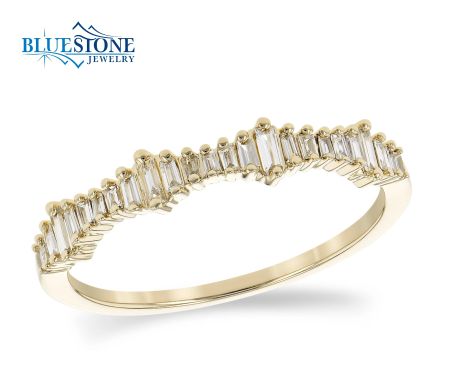 Bluestone Jewelry, Gold Baguette Diamond Band