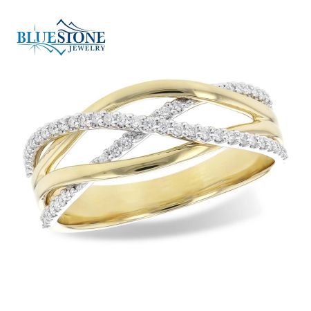 Bluestone Jewelry, 14kt Yellow and White Gold Diamond Ring